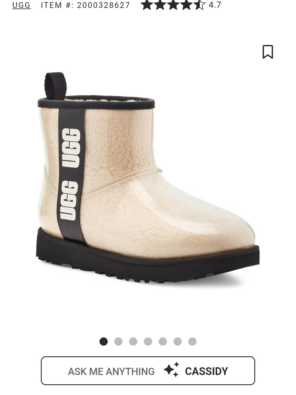 UGG Kids Classic Clear Boot in Chestnut/Cream